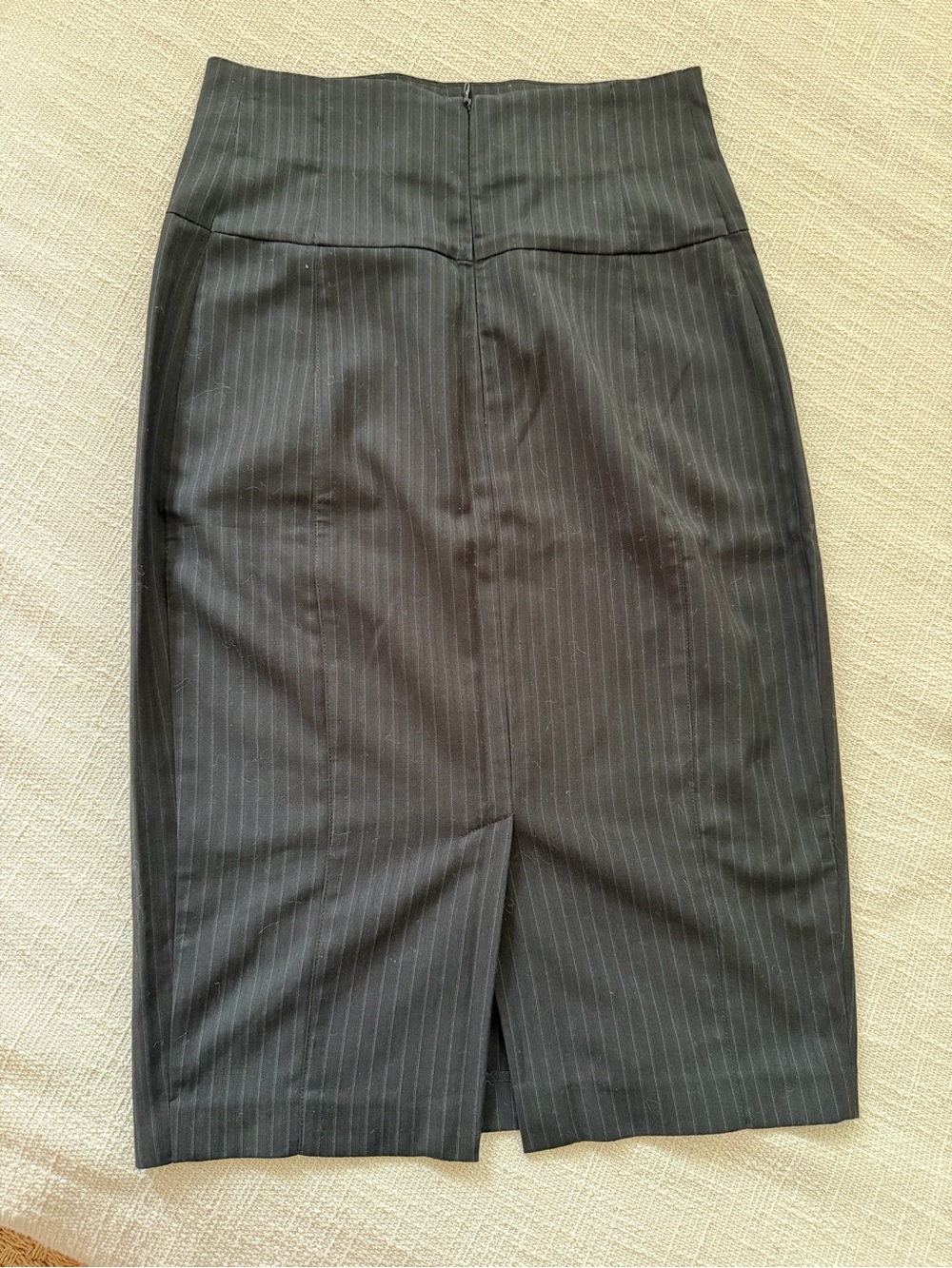 Sisley Black Pinstripe Pencil Skirt size XS